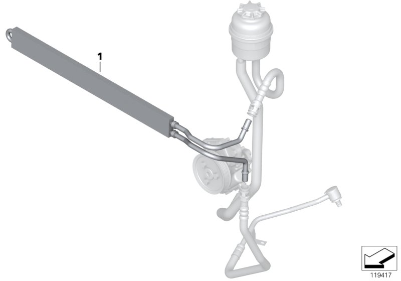 Power steering cooler