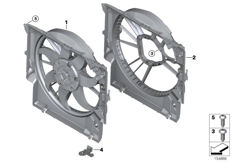 Fan housing, mounting parts