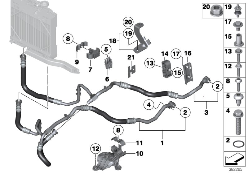 Engine oil cooler pipe