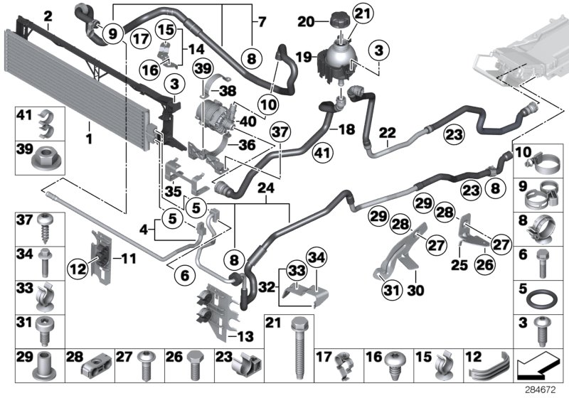 Cooling circuit, el. machine electronics
