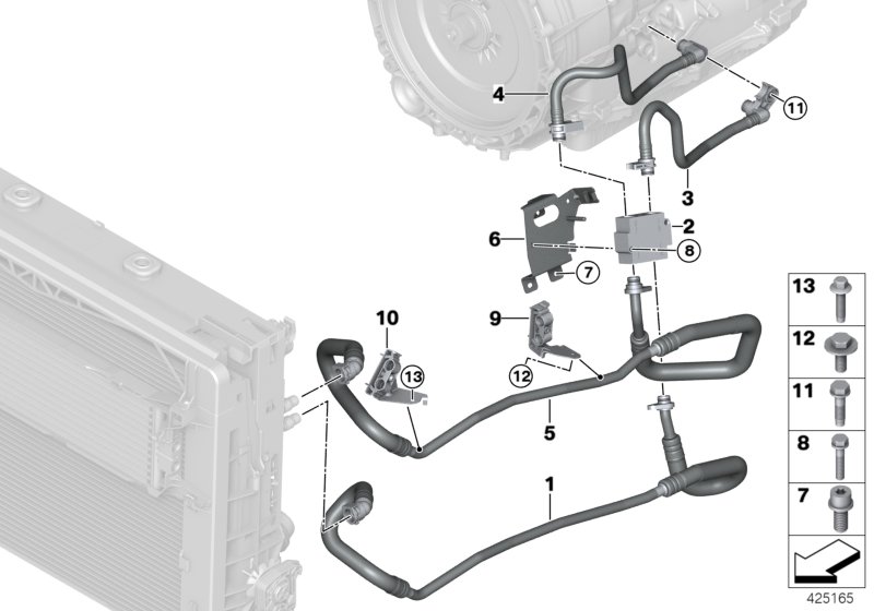 Oil cooler / circuits