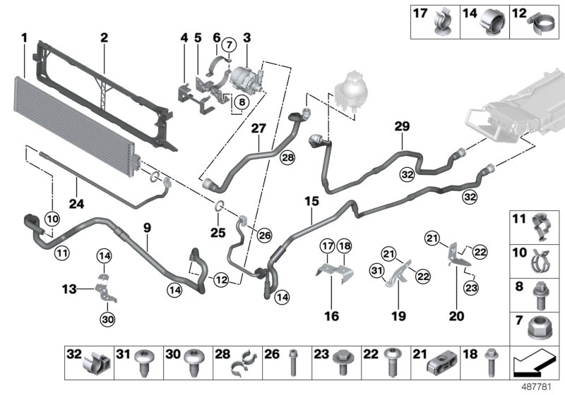 Cooling circuit, el. machine electronics