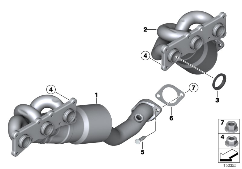 Exhaust manifold with catalyst