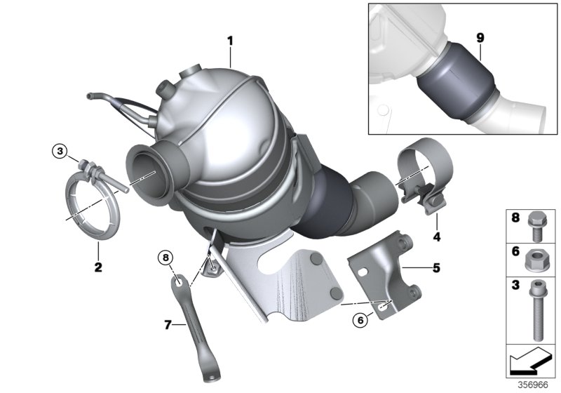 Catalyser/Diesel particulate filter
