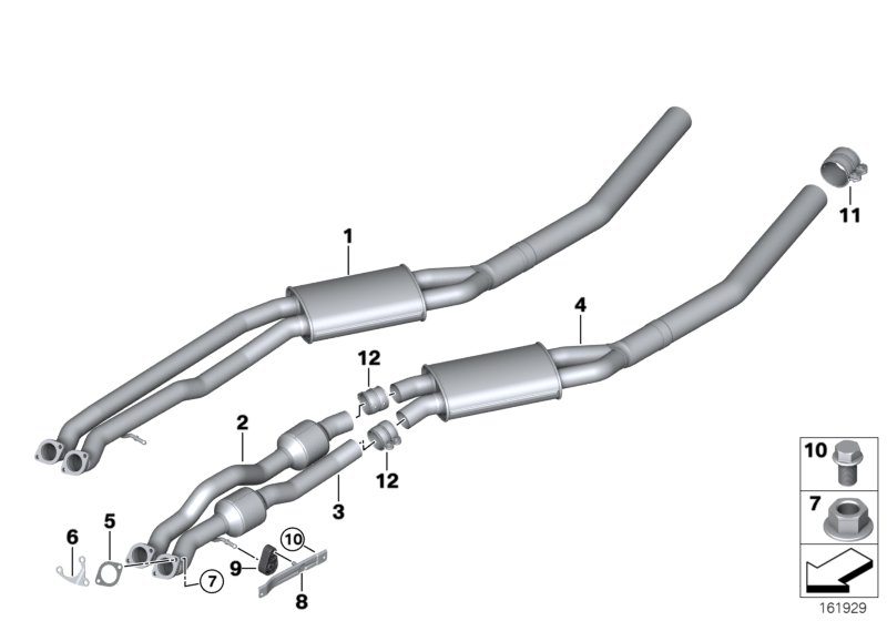 Catalytic converter/front silencer