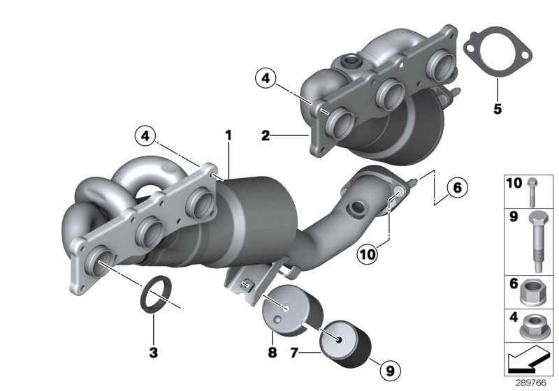Exhaust manifold with catalyst