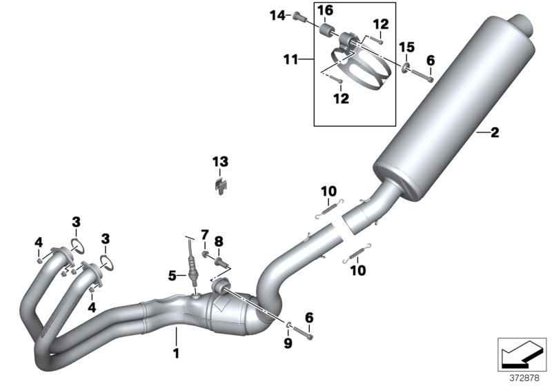 Exhaust system parts with mounting