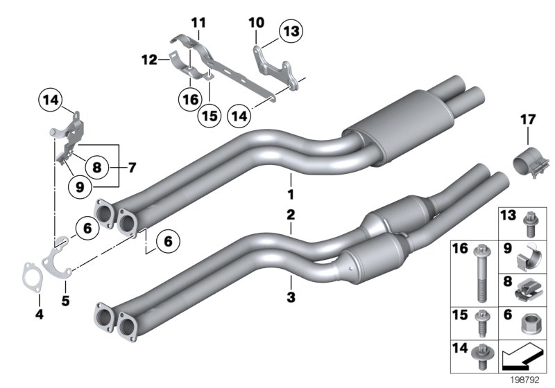 Catalytic converter/front silencer