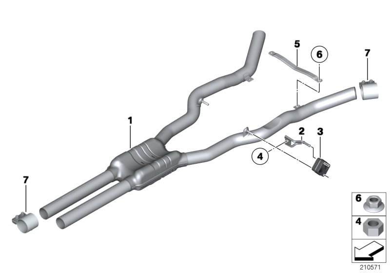 Centre muffler