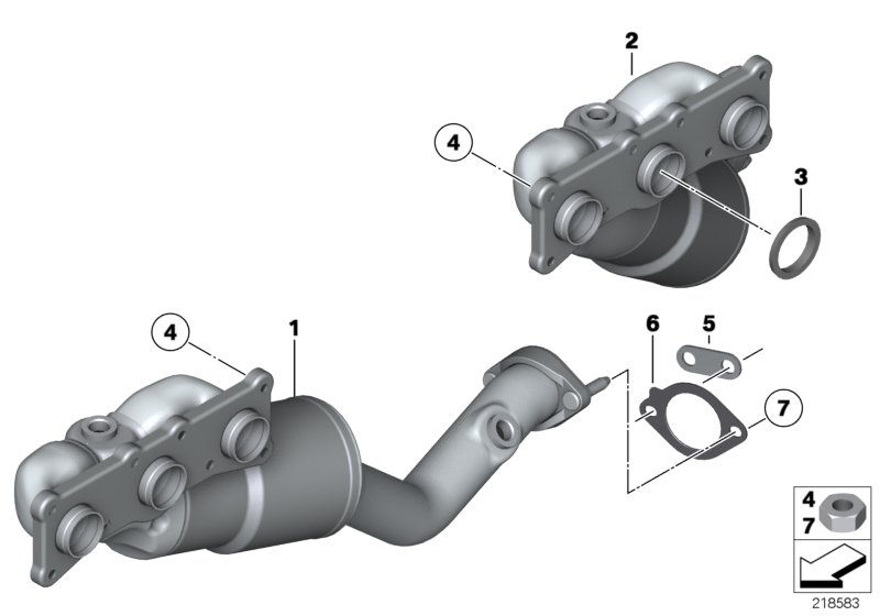 Exhaust manifold with catalyst