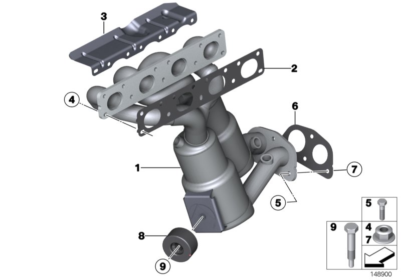 Exhaust manifold with catalyst