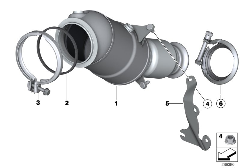 Engine-compartment catalytic converter
