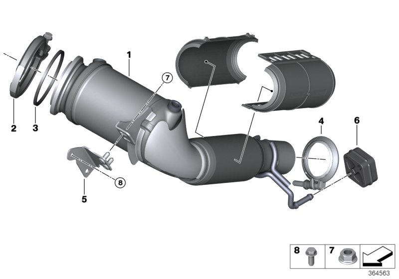 Engine-compartment catalytic converter