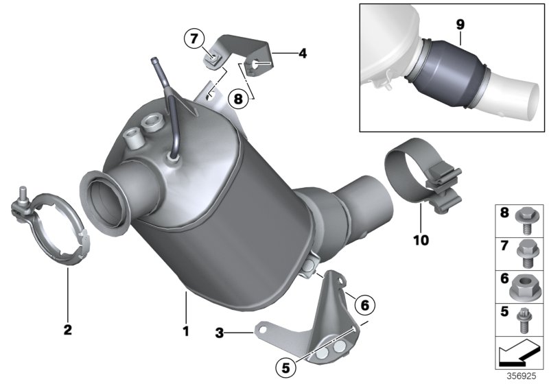 Catalyser/Diesel particulate filter