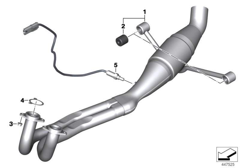 Exhaust system parts with mounting