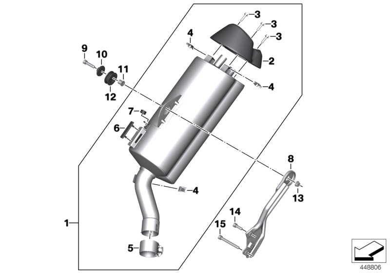 Muffler catalyst/attach.parts