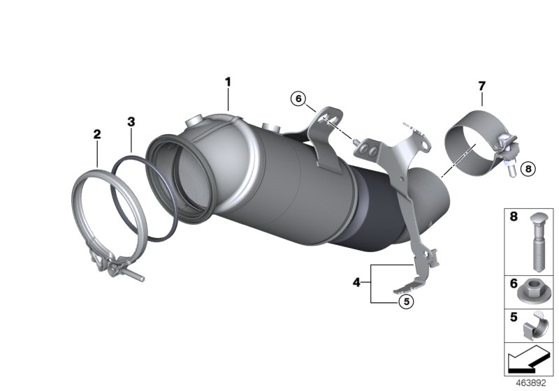 Engine-compartment catalytic converter