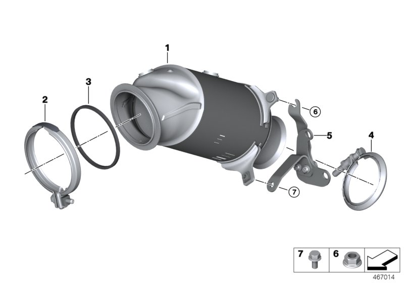 Engine-compartment catalytic converter