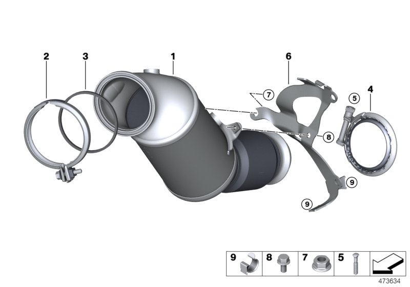 Engine-compartment catalytic converter