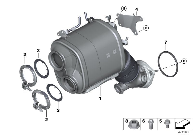 Catalyser/Diesel particulate filter