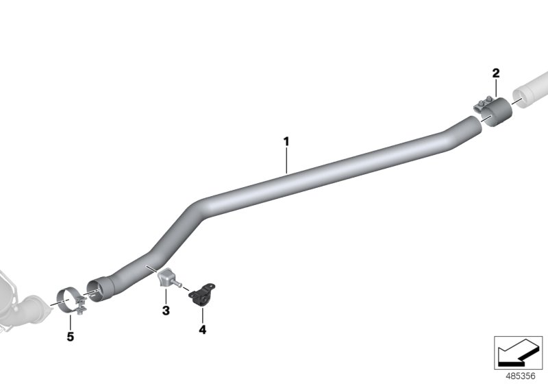 Catalytic converter/front silencer