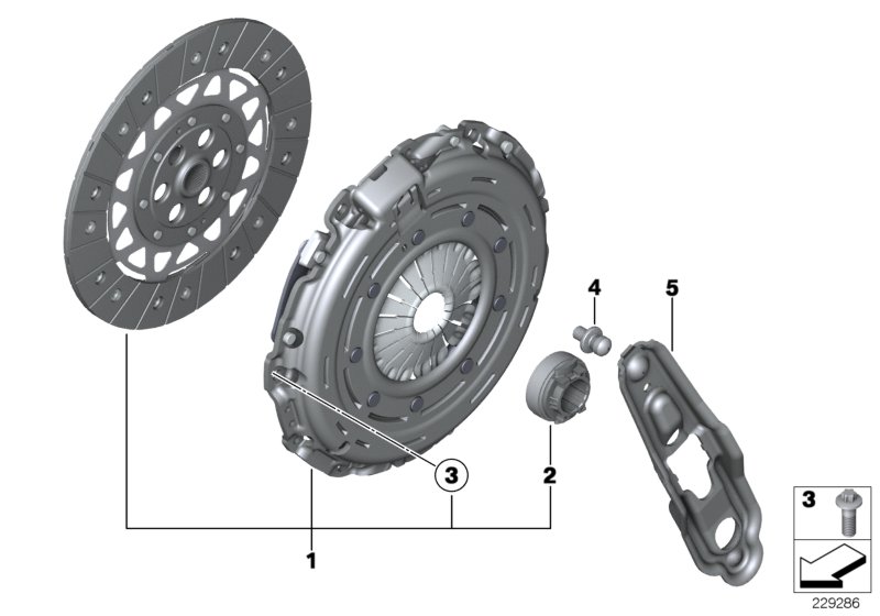 Clutch-clutch disk/pressure plate