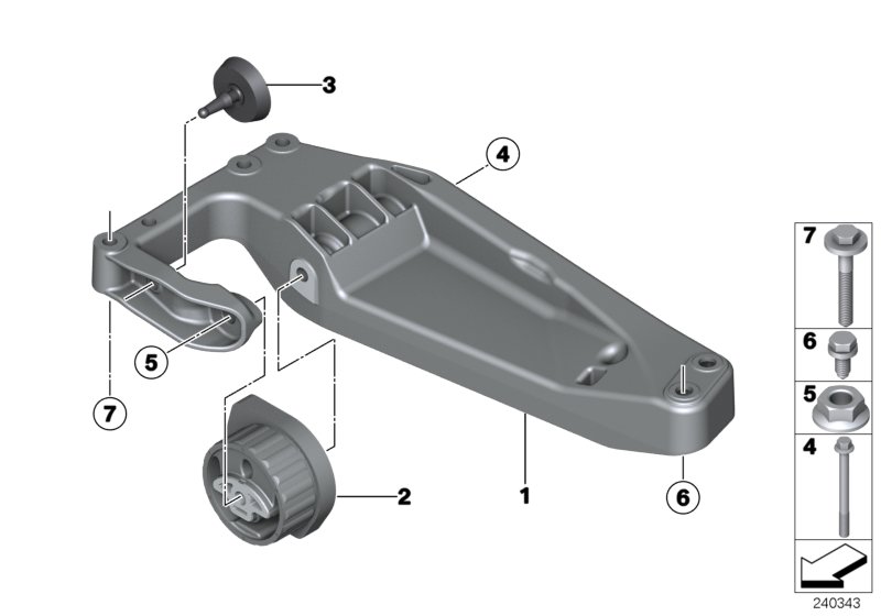 Gearbox suspension, 4-wheel drive