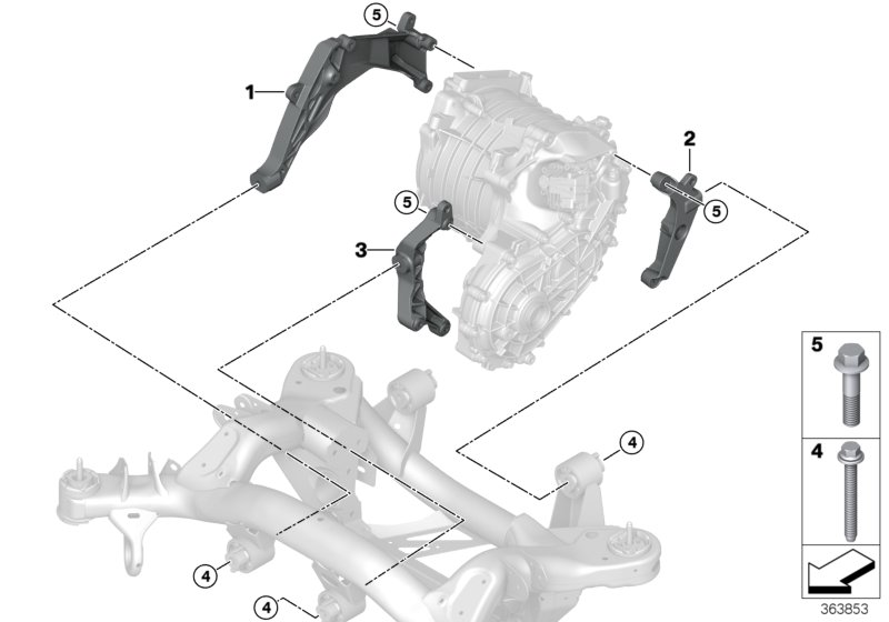 Engine and transmission mounting