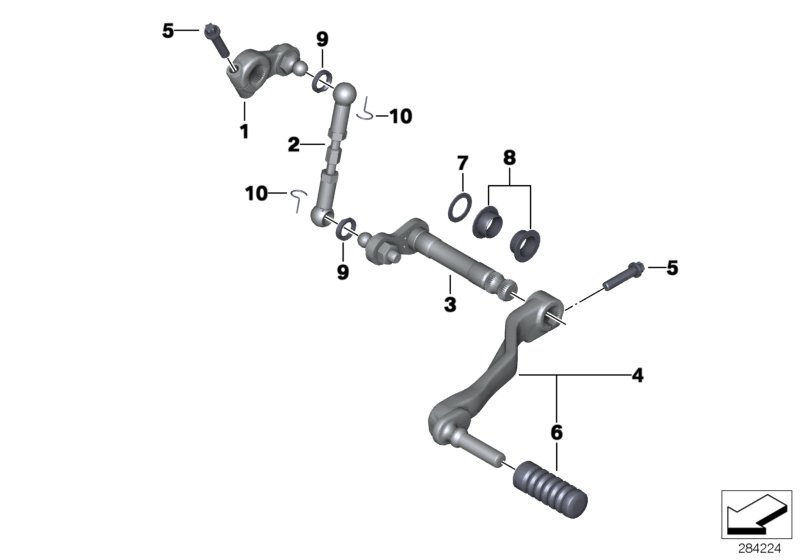 External gearshift parts/Shift lever