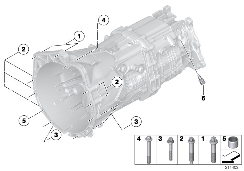 Transmission mounting parts