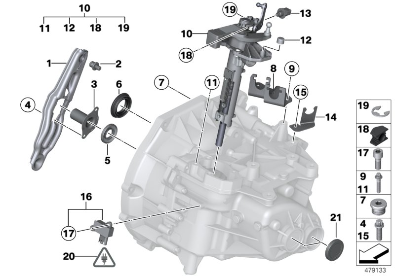 GS6-55BG single gearbox parts