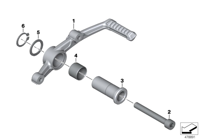 Outer gearshift lever mounted parts