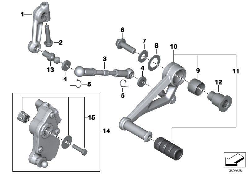 Outer gearshift parts