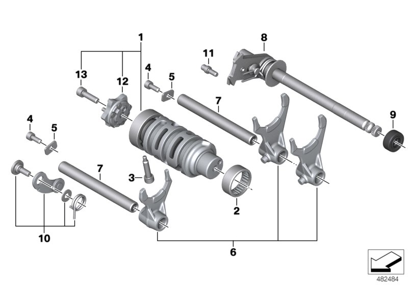 Inner gearshift parts