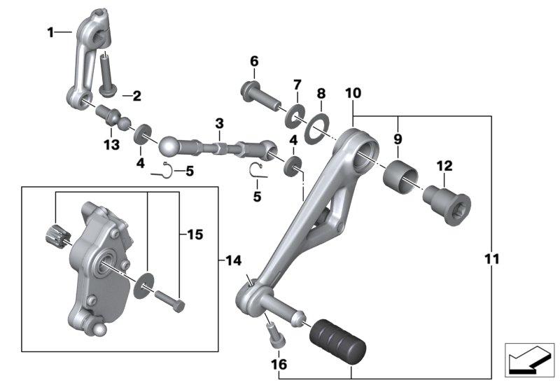 Outer gearshift parts
