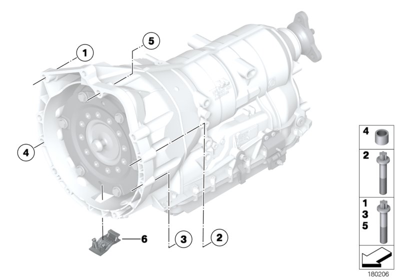 Transmission mounting parts