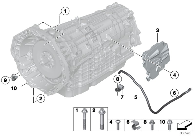 Transmission mounting parts