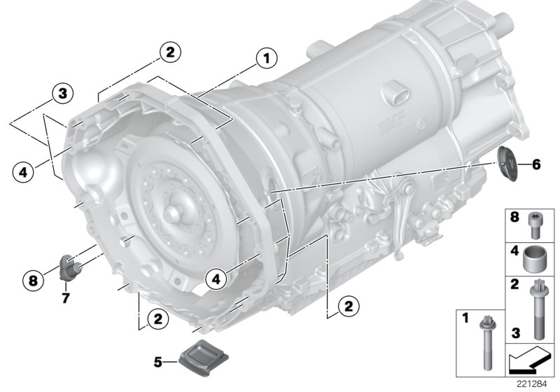Transmission mounting parts