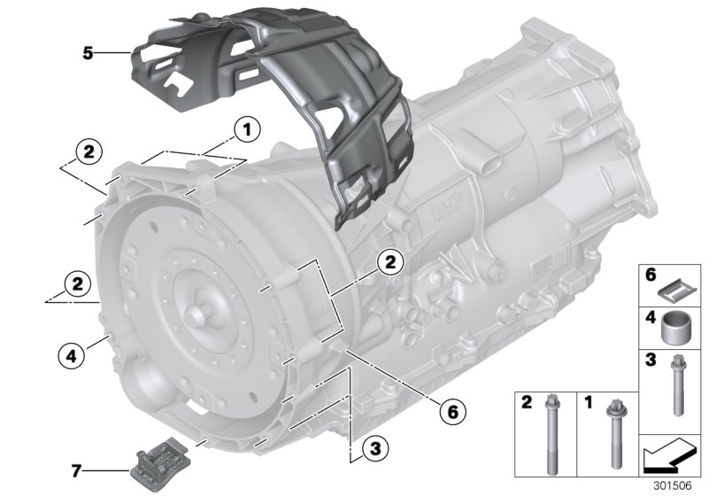 Transmission mounting parts