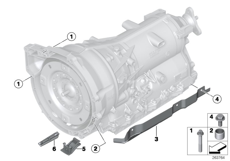 Transmission mounting parts