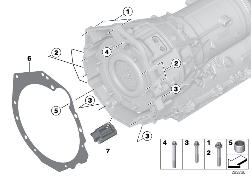 Transmission mounting parts