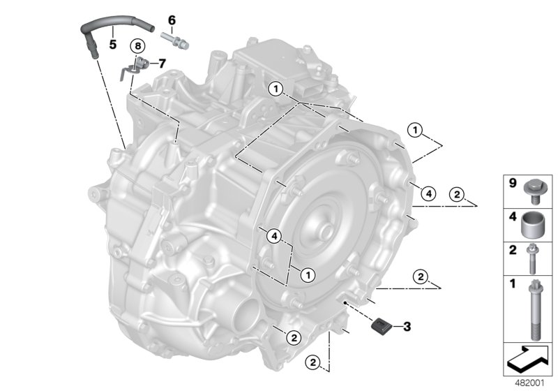 Transmission mounting parts