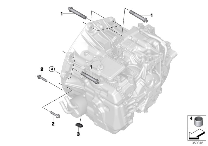 Transmission mounting parts