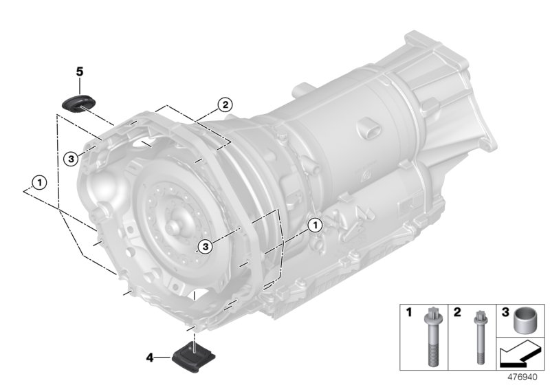 Transmission mounting parts