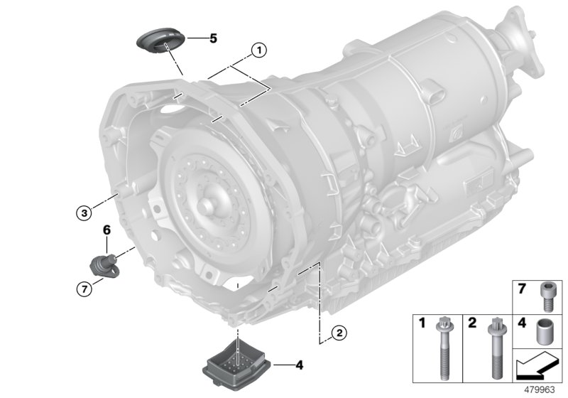 Transmission mounting parts