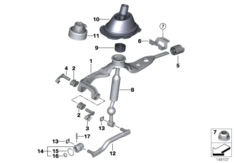 Gear shift parts,manual transm./4-wheel