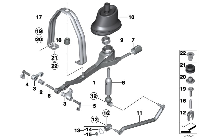 Gearshift, mechanical transmission