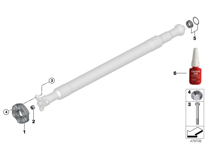 Drive shaft, single components
