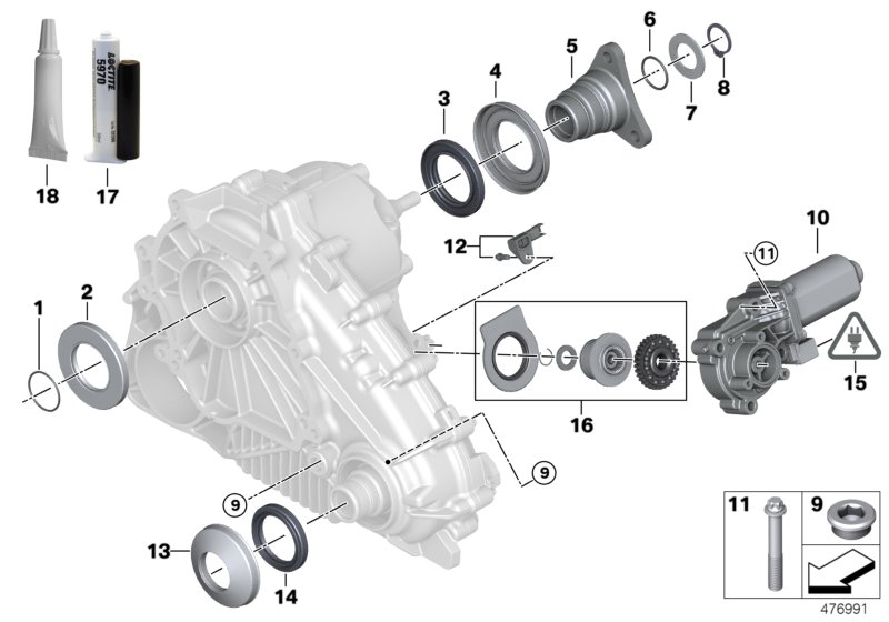 Transfer case single parts ATC 700