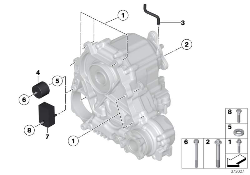 Transmission mounting parts